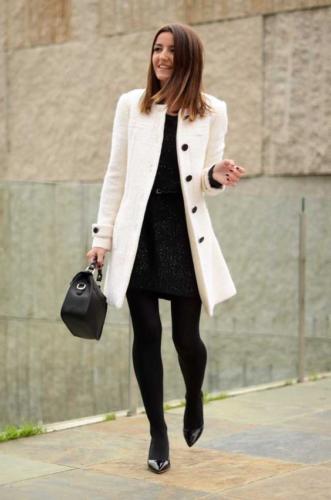 outfit natalizio cappotto bianco