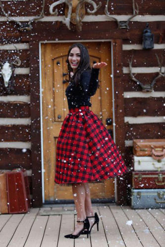 outfit natalizio tartan